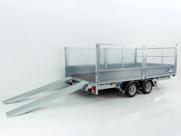 Ifor Williams Hochlader Anhänger 225x423cm 3,5t|Typ:LM147G|Gitteraufsatz 80cm