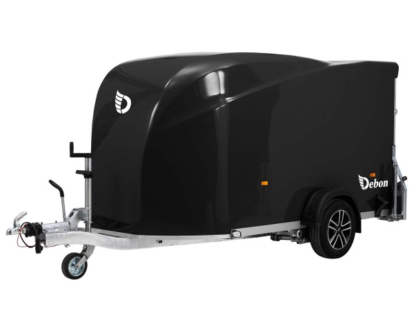 Debon Kofferanhänger Cargo XL 1300 Vollpoly 163x323cm H:159cm|Tür|schwarz