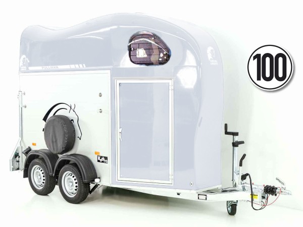 Cheval Liberte Pferdeanhänger GOLD One 1,5er| Pullman-Fahrwerk| grau