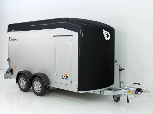 Debon Kofferanhänger Cargo C700 179x378 H201 2,6t|Alu|Polybug|Tür|schwarz