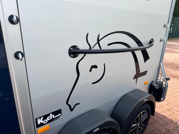 Sattelstange Anbindestange Cheval Schwarz, verbaut
