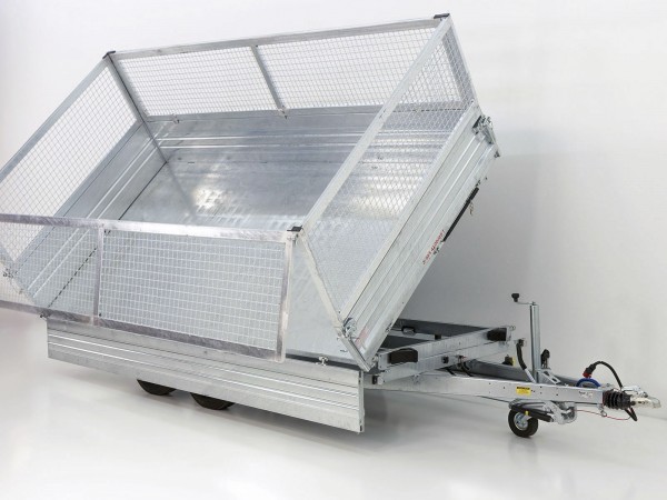 Pongratz Dreiseitenkipper PDK *Stahlbordwände* 204x410cm 3,5t|E-Pumpe|Gitter