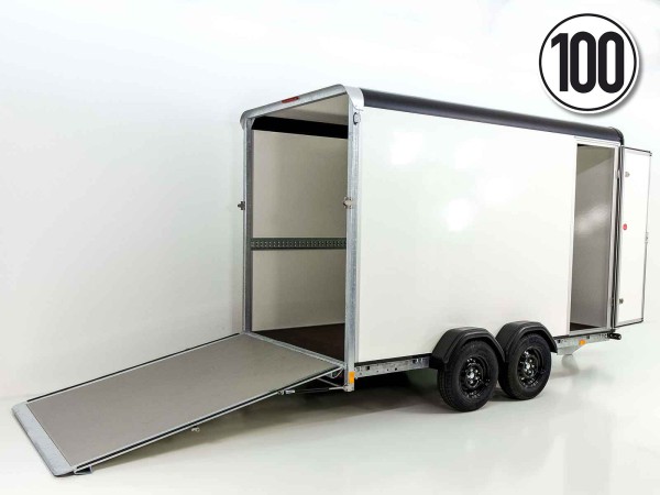 Henra Kofferanhänger Boxvan black 183x465cm H:220cm 2,7t|Rampe Türe |