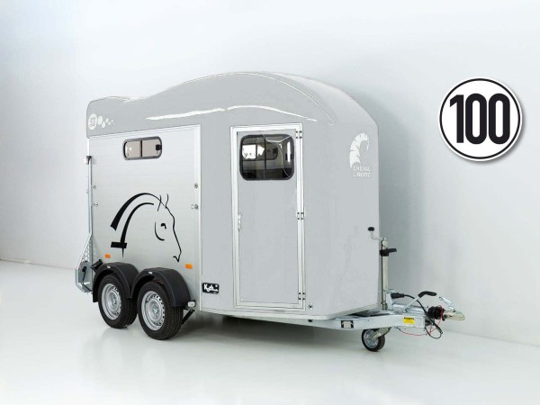 Cheval Liberte Pferdeanhänger GOLD 3| Alu| Pullman 2| Sattelkammer| grau