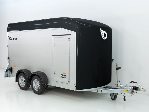 Debon Kofferanhänger Cargo C700 179x378 H201 2,6t|Alu|Polybug|Tür|schwarz