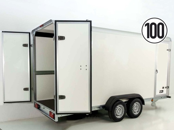 Henra Kofferanhänger Boxvan silver 183x465cm H:190 2,7t|Türe
