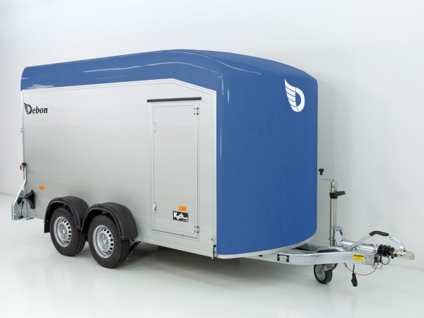 Debon Kofferanhänger Cargo C700 179x378 H201 2,6t|Alu|Polybug|Tür|blau