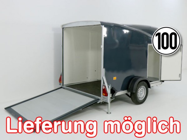 Debon Kofferanhänger Cargo 1300, Vollpoly 150x290cm H:160cm|Tür|anthrazit