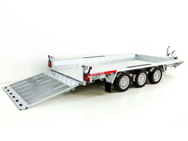 Temared Baumaschinenanhänger Builder 183x400cm 3,5t| 3 Achsen| Aluboden
