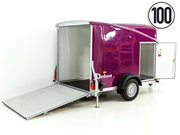 Debon Kofferanhänger Cargo 1300 Vollpoly 150x290cm H:160cm|Tür|violett