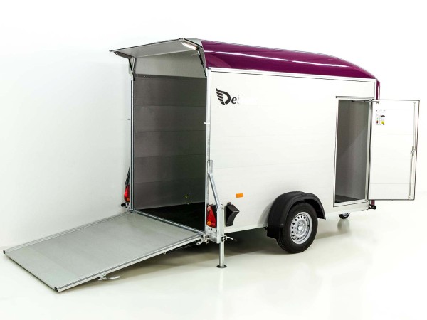 Debon Kofferanhänger C300 148x295cm H:190cm 1,3t|Alu|Polybug|Tür|violett