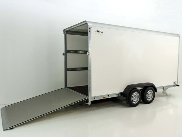 Henra Kofferanhänger Boxvan silber 183x465cm H:220cm 2,7t|Rampe