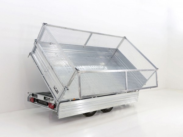 Pongratz Dreiseitenkipper PDK *Stahlbordwände* 176x360cm 3,5t|E-Pumpe|Gitter