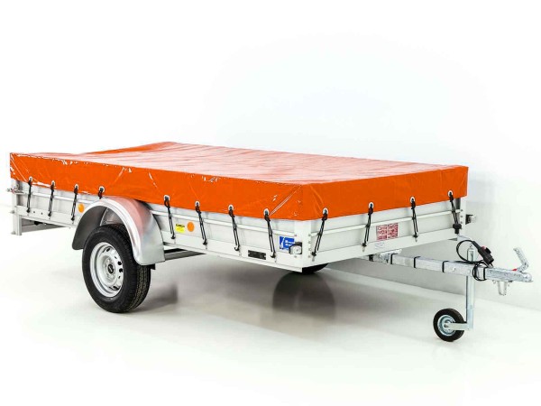 Koch-Anhänger 150x300cm 750kg|Typ U7|Koch Anhänger 750 kg Flachplane Profi orange