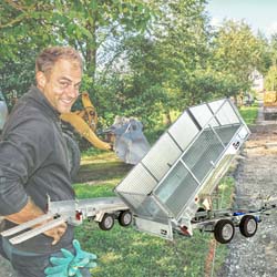 Baumaschinen-Heckkipper-Anhänger