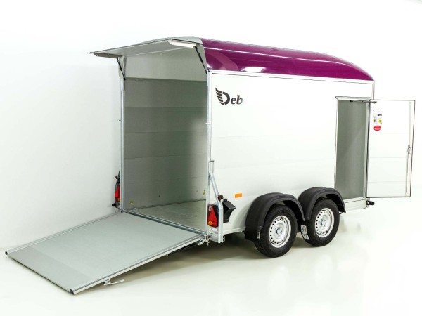 Debon Kofferanhänger C500 164x300cm H:200cm 2,0t|Alu|Polybug|Tür|violett