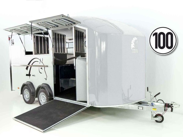 Cheval Liberte Pferdeanhänger Maxi 4|4 Pferde|Pullman-Fahrwerk|100km/h|grau
