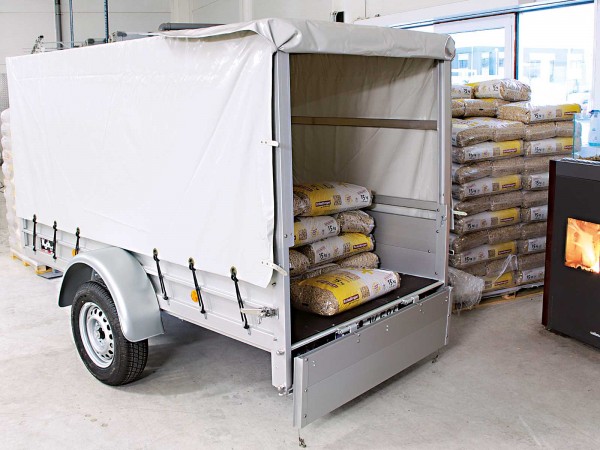 Koch Anhänger mit Plane 125x250cm 750kg|Typ U4|Hochplane 150 cm Hobby|Angebot