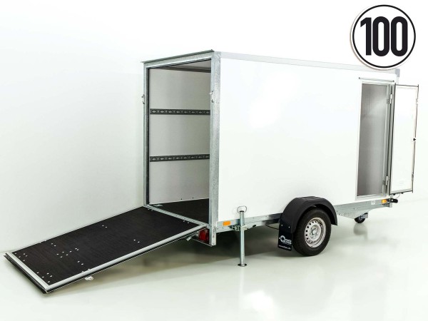 Blyss Kofferanhänger 150x305cm Höhe:180cm 1,3t|Rampe|Seitentür | SW