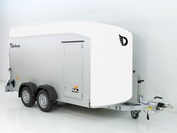 Debon Kofferanhänger Cargo C700 179x378 H201 2,6t|Alu|Polybug|Tür|weiß