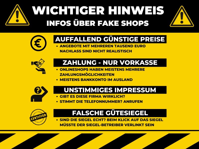 Warnung vor Fake Shops